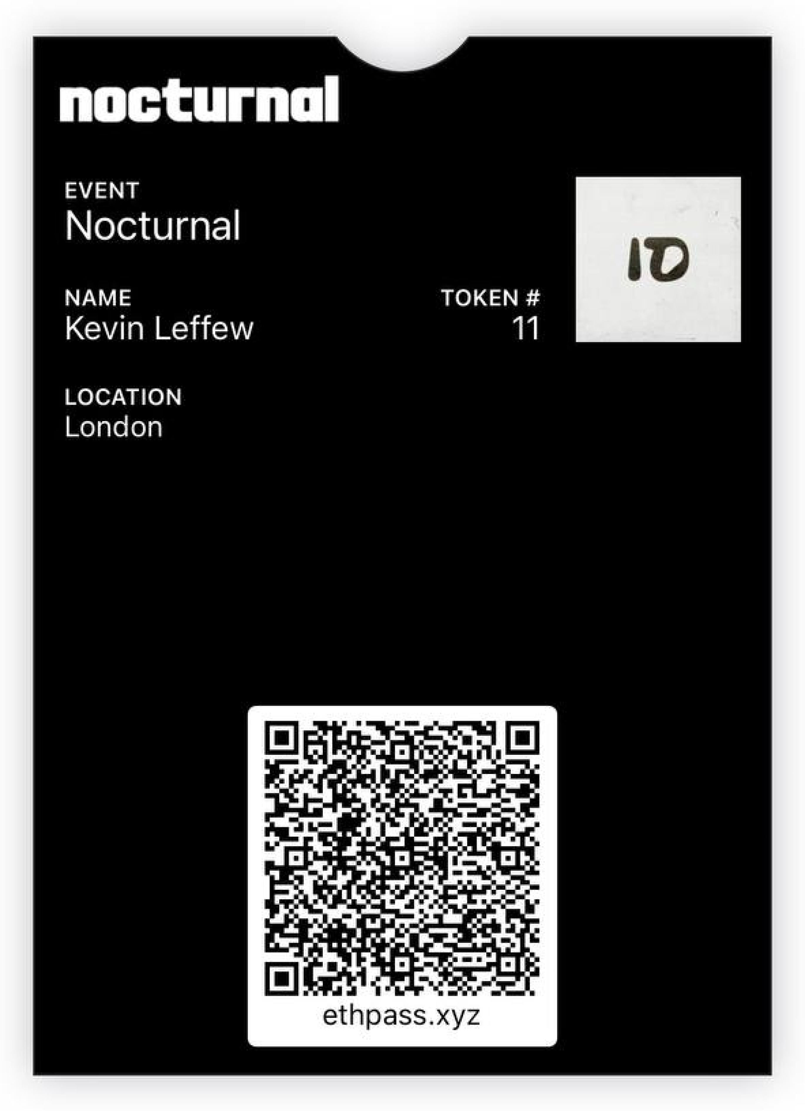 Generated Pass inside of Apple Wallet