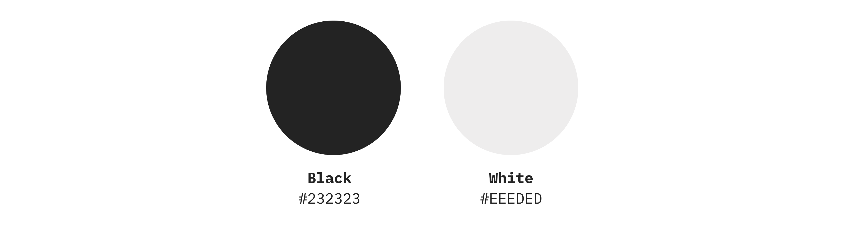 The colors: black and white