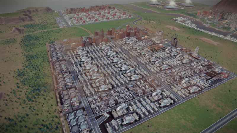 模拟城市的一个工厂小镇