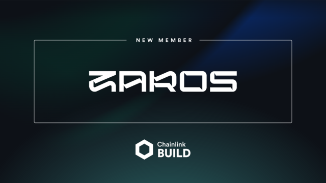 Zaros joins the Chainlink BUILD Program