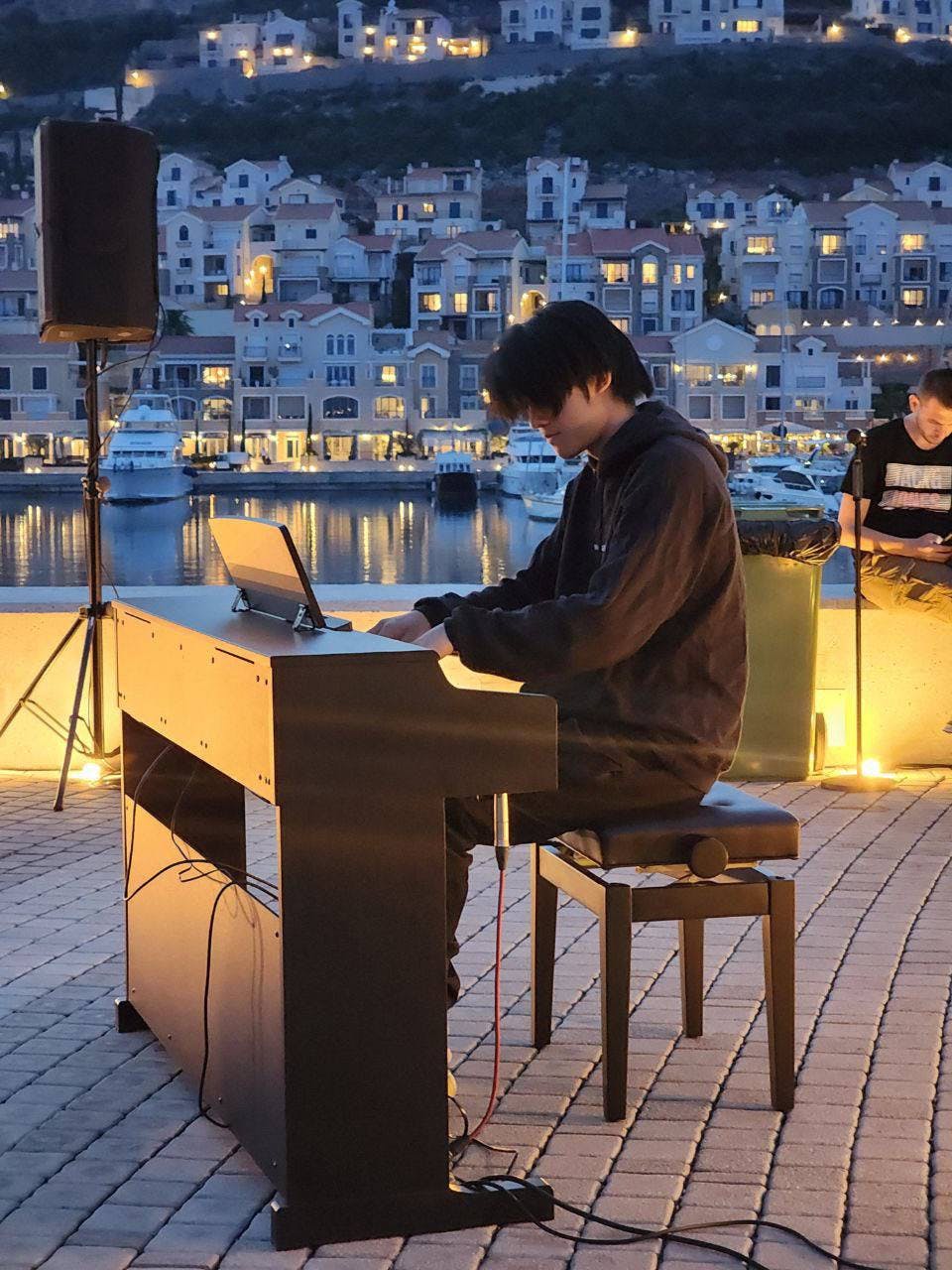 Piano performance at the final dinner.  Photo not my own.