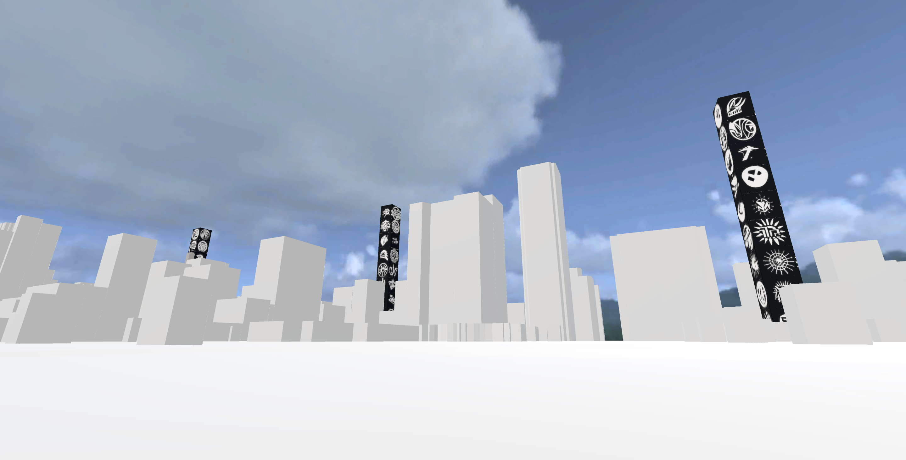 Architectural 3D Model of Chicago with Solar O Tropia AI Skyscrapers, VR Installation