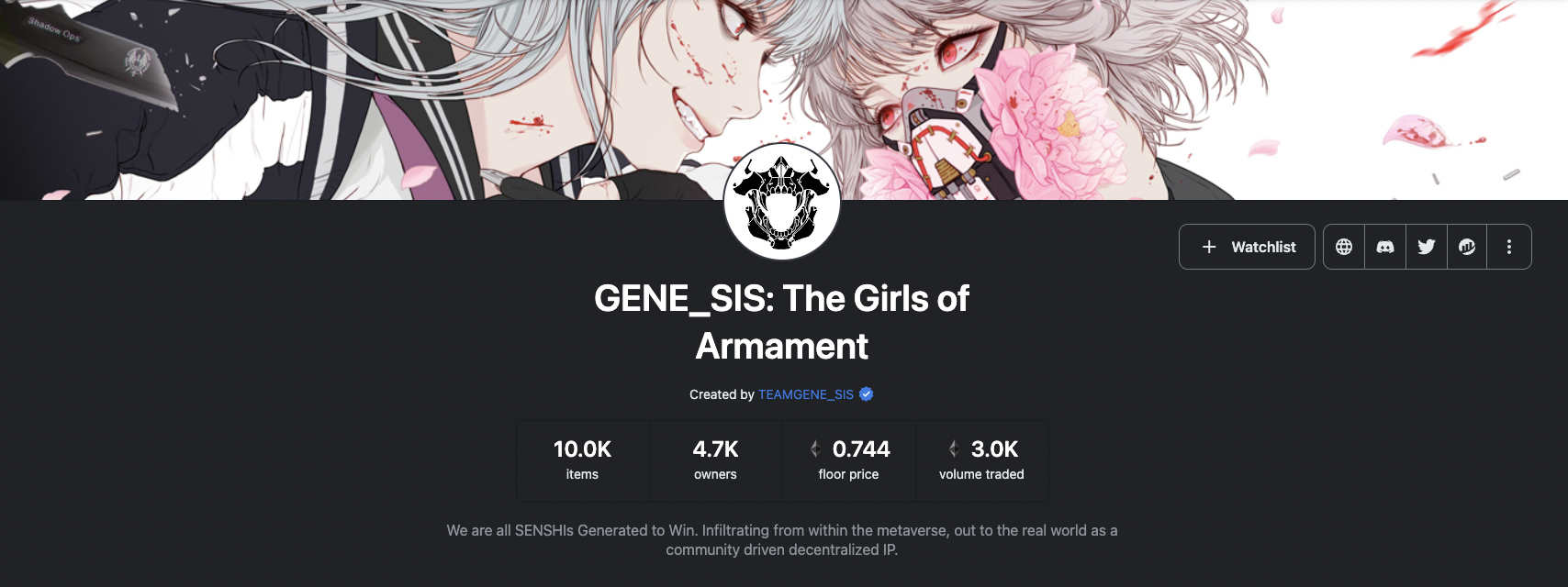 https://opensea.io/collection/gene-sis-the-girls-of-armament