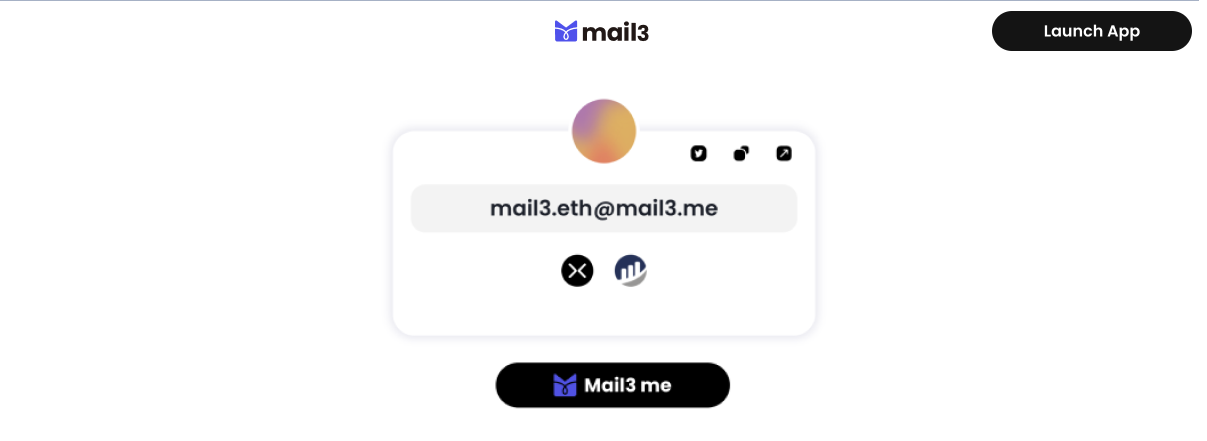 Mail3 user profile