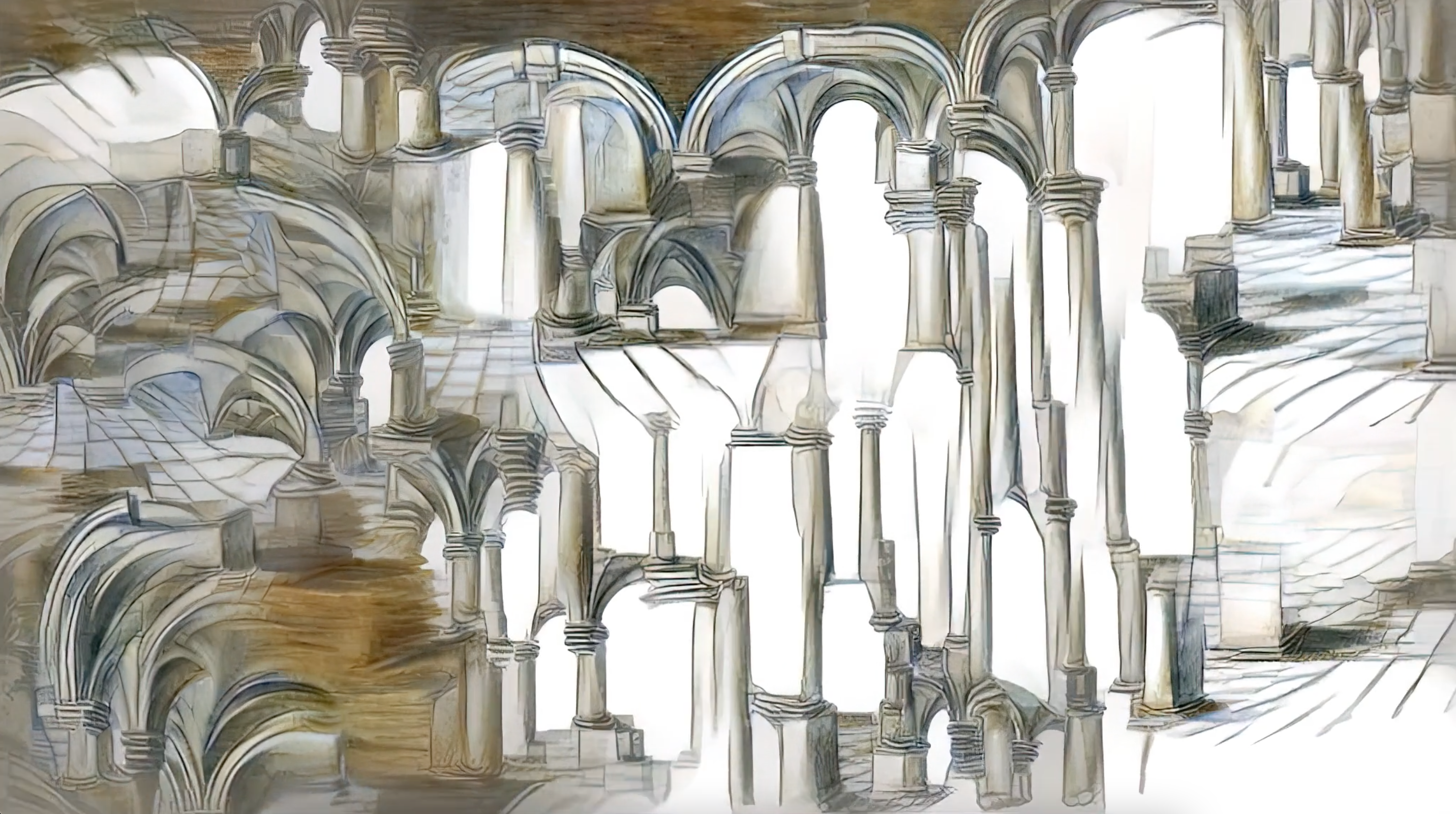 Neural style transfer loop made with the archways