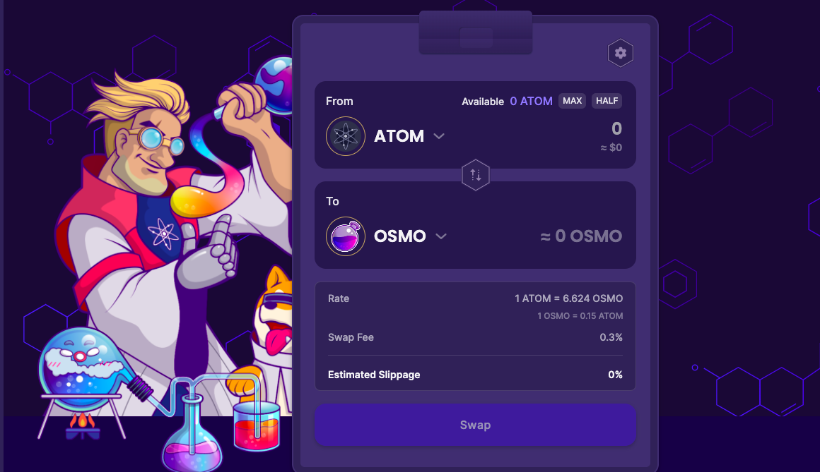 Osmosis has IMO the coolest artwork of any crypto projects. That "liquidity wizard" with a doge is a very appealing frontman.
