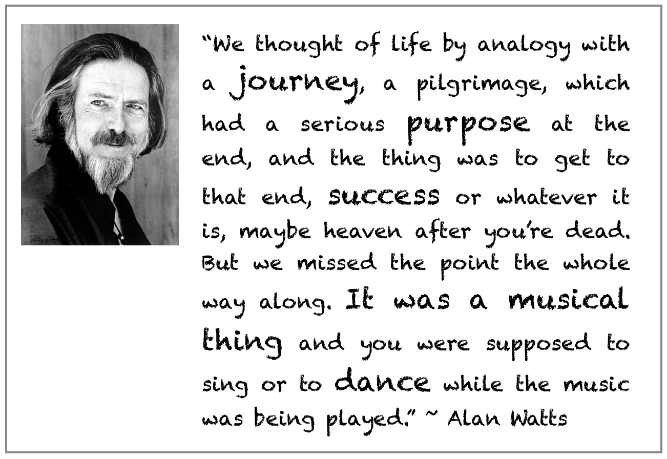 A beautiful quote about life & music by Alan Watts