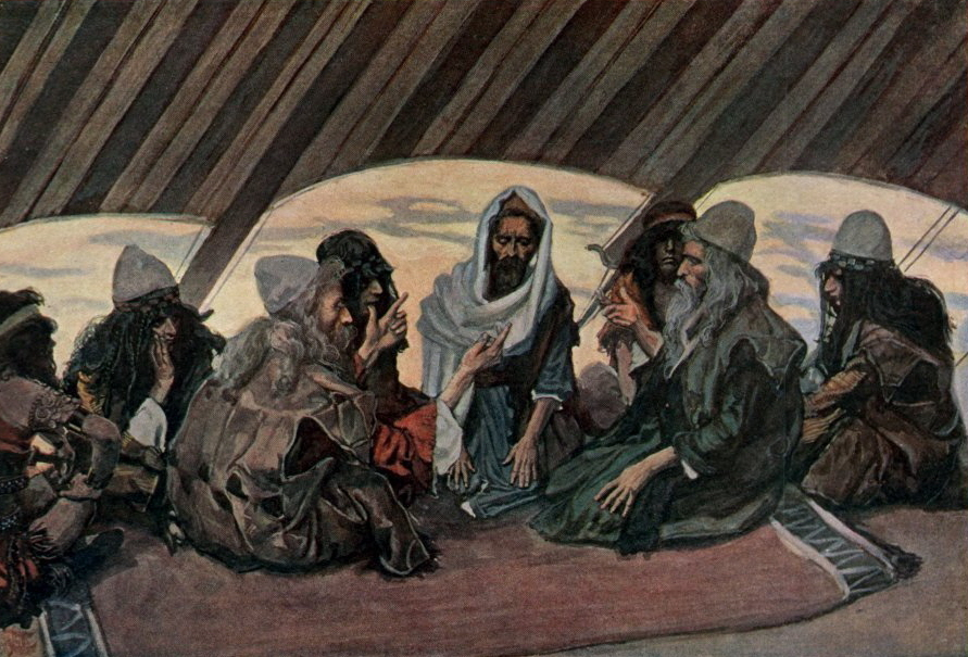 Moses deliberated on his tribe’s future, together with other prominent members of his community.