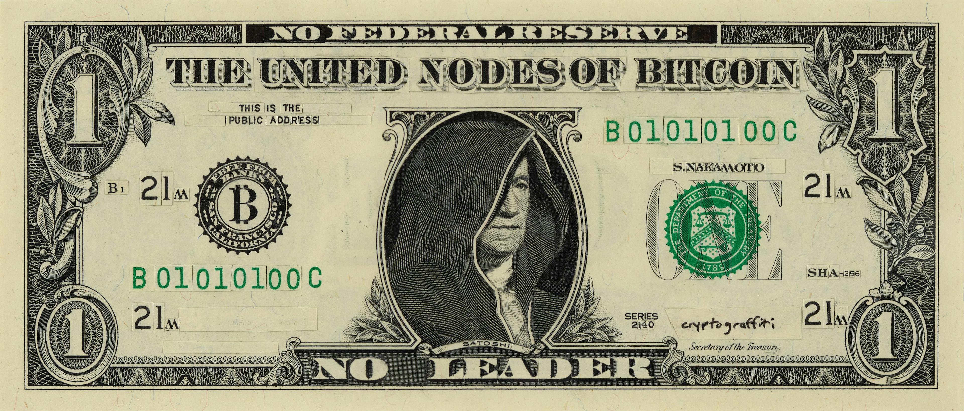 "United Nodes of Bitcoin" — Cryptograffiti (2015).