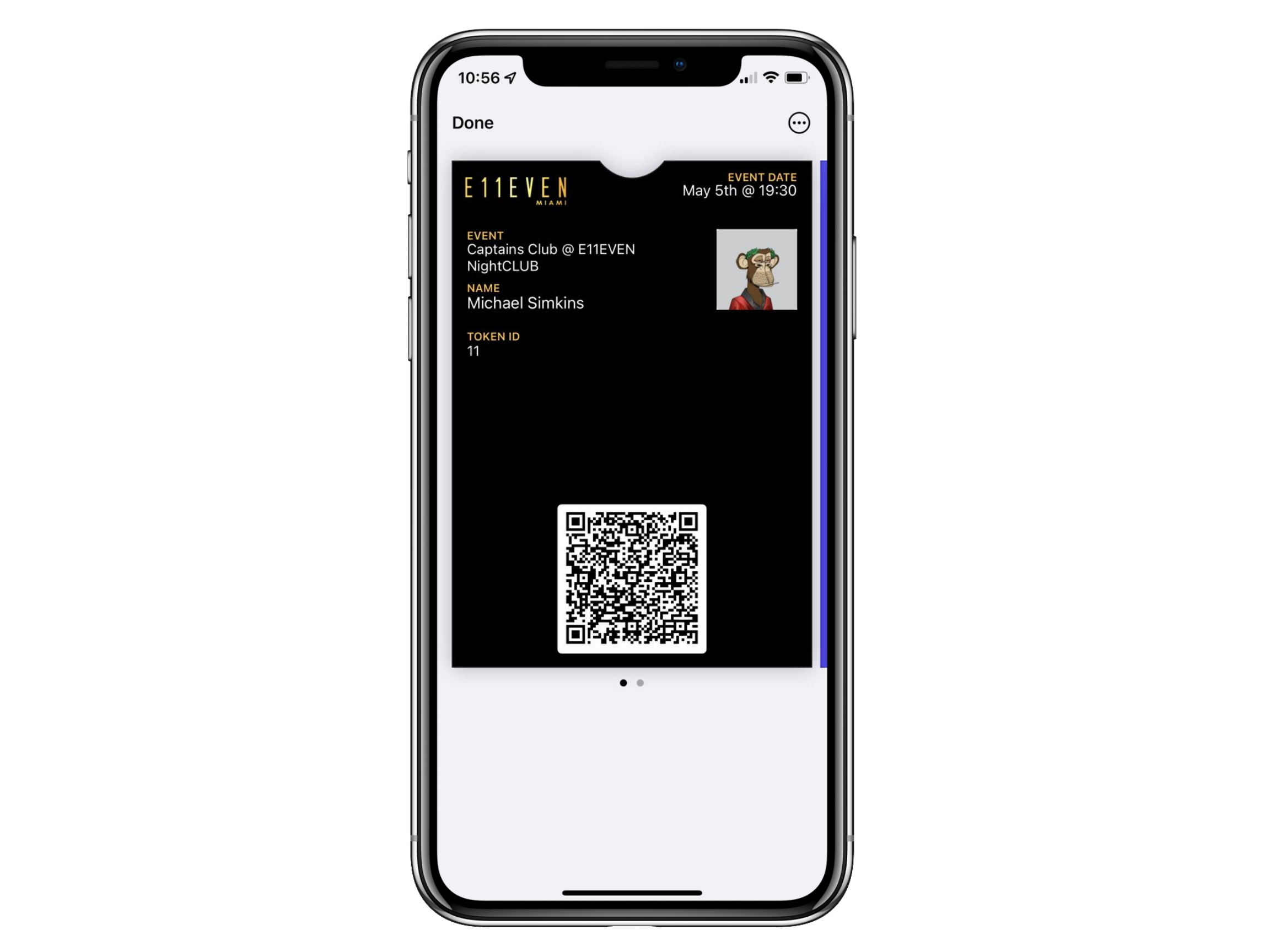 Captains’ Club Pass in NFT Holders’ Apple Wallet