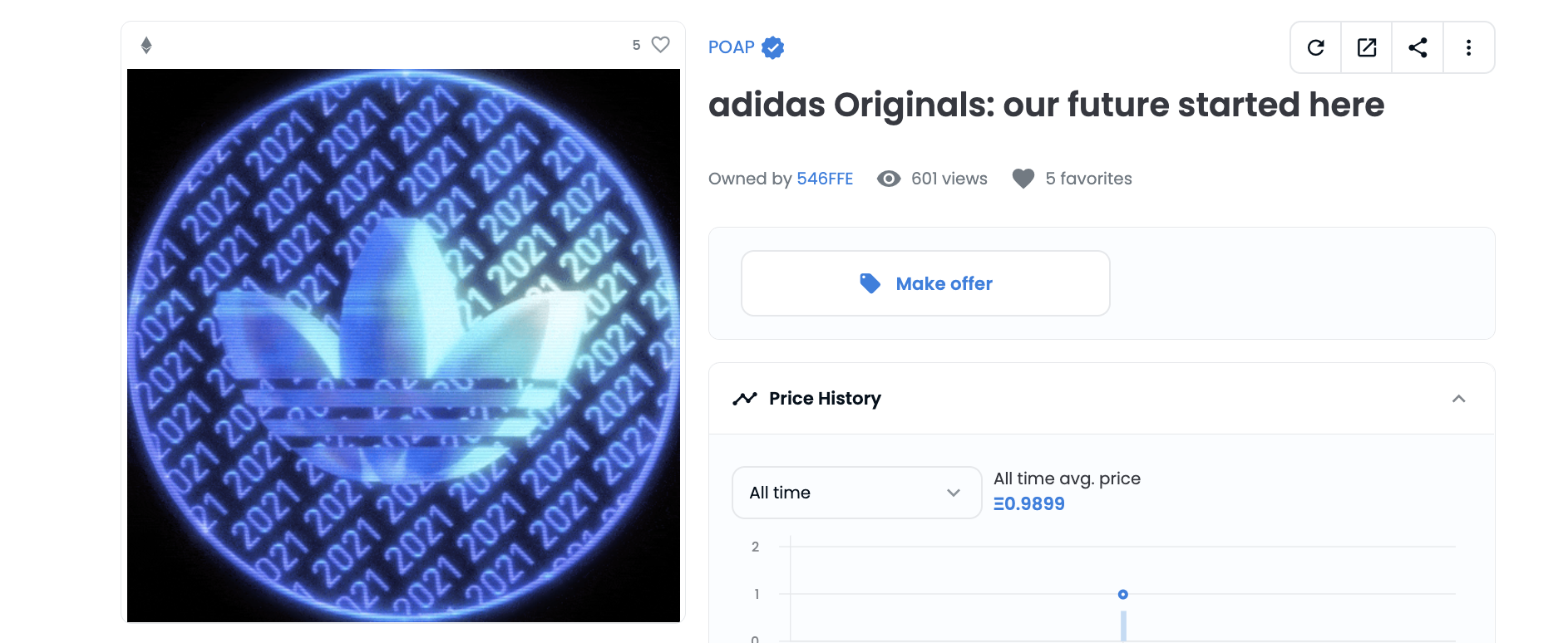 First Adidas POAP Entry into the NFT Space