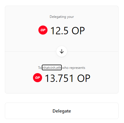 User delegation interface