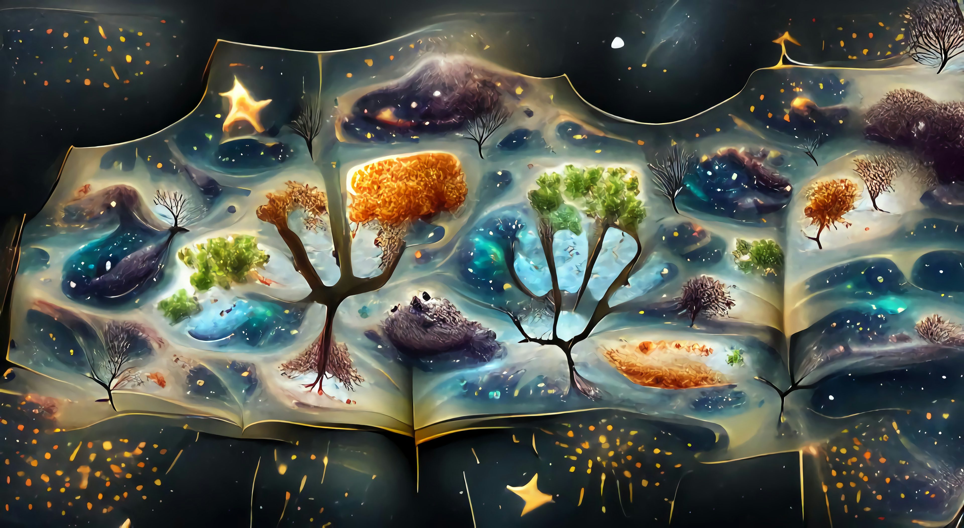 Peter Pink-Howitt, "Universal tree of life", algo-art, 2021 CE